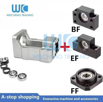 Stepping servo motor seat screw support seat bearing HM15-80/86+BF15 FF15 EF15 seat integrated bracket support for cnc parts