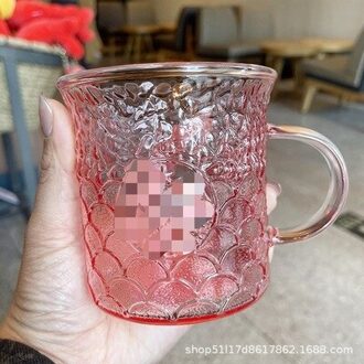 Ster Bar Cup Kerst Klassieke Rode Glas Vis Schaal Water Cup Met Roerder Koffie Cup 2