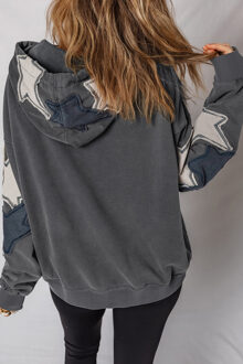 Ster Patch Hoodie - maat S Grijs