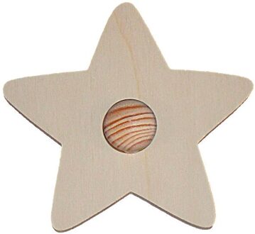 Ster Vormige Kapstok. Ruwe, Om Verf. Decoratie En Ambachten. Metingen (Breedte/Bodem/Hoogte): 15.5*6*15.5 Cms.