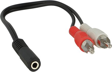 Stereo jack (F) 3,5mm Stereo naar Cinch connector 0.2m (M) 31149013