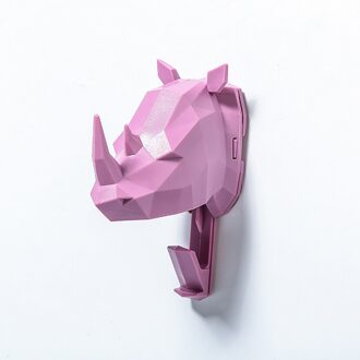 Stereoscopische Animal HeadWall Deur Kleding Haak Display Magazijnstellingen Zelfklevende Hanger Bag Keys Sticky Holder Decor 03