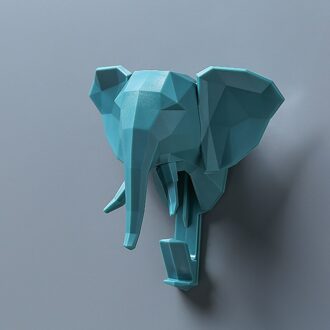 Stereoscopische Animal HeadWall Deur Kleding Haak Display Magazijnstellingen Zelfklevende Hanger Bag Keys Sticky Holder Decor 04