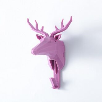 Stereoscopische Animal HeadWall Deur Kleding Haak Display Magazijnstellingen Zelfklevende Hanger Bag Keys Sticky Holder Decor 06