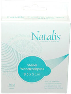 steriel wondkussen - 8.5 x 5 cm - 16 stuks - Verband