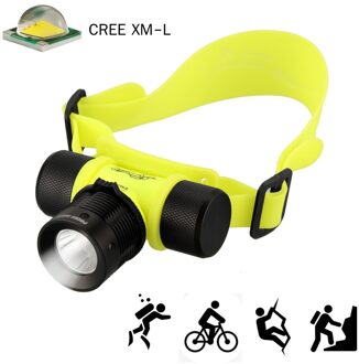 Sterke Licht Power Koplamp LED Aluminium Waterdichte Zwemmen Duiken Koplamp Onderwater Werk Koplamp Drive Zaklamp AAA