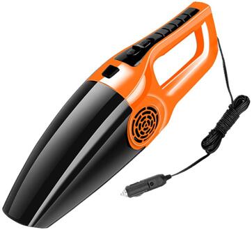 Sterke Macht Handheld 12V Mini Auto Stofzuiger Auto Stofzuiger Hoge Zuigkracht Voor Auto Nat En Droog Dual-Gebruik Stofzuiger oranje