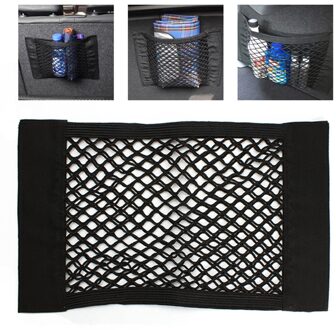 Sterke Magic Tape Car Seat Terug Storage Mesh Netto Zak 40Cm * 25Cm Bagage Holder Pocket Sticker Kofferbak organizer Auto Styling