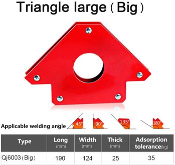 Sterke Magnetische Lassen Hoek Houder Ijzer Zuig Lassen Haakse En Lassen Klepstandsteller Lassen Hulpgereedschap 90-Graden groot 1stk