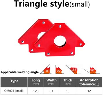 Sterke Magnetische Lassen Hoek Houder Ijzer Zuig Lassen Haakse En Lassen Klepstandsteller Lassen Hulpgereedschap 90-Graden klein 2stk