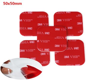 Sterke Rubber Schuim Lijm Auto Tape Dubbelzijdig Auto Tape Zwarte Tape Afgeronde Vierkante Meerdere Maten Transparant Acryl plein 50x50mm3