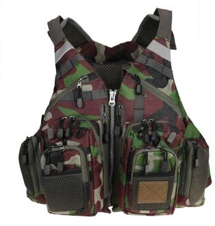 Sterke Vissen Jas Vissen Vest 50-110Kg Outdoor Sport Multifunctionele Meerdere Zakken Zwemmen Vissen Vest camouflage