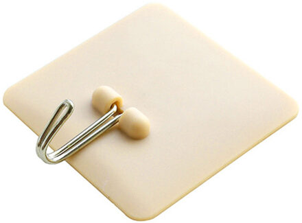 Sterke Zelfklevende Deur Muur Hangers Haken Muur Hanger Zuignap Sucker Hanger Holder Voor Thuis Keuken Badkamer Beige