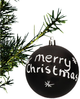 Stern Fabrik Kerstbal - Merry Christmas - krijt/krijtbord kerstbal - 8 cm - kunststof