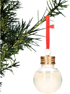 Stern Fabrik Kerstballen - vulbaar met shampoo - 6x st - 50 ml - kunststof - 6 cm - Kerstbal Transparant