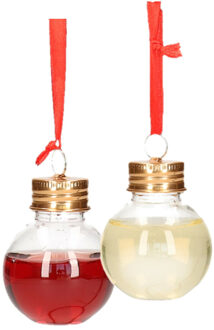 Stern Fabrik kerstballen - vulbaar - voor wijn - 6x- 50 ml -6cm - Kerstbal Transparant