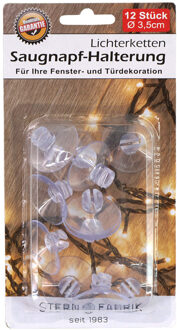 Stern Fabrik Zuignappen/montage systeem - met sleuf - 12x stuks - 3,5 cm