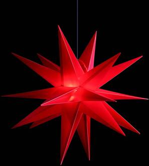 Sterntaler 18-puntige XL-kunststof ster voor buiten, rood