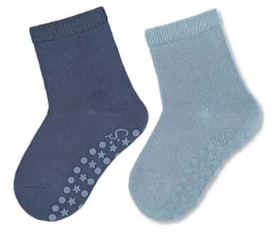 Sterntaler ABS sokken dubbelpak uni blauw