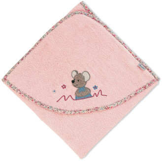 Sterntaler Badhanddoek met kap Mabel zachtroze 80 x 80 cm Roze/lichtroze - 80x80 cm