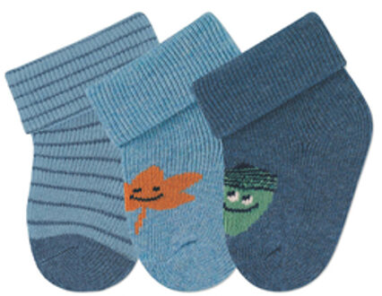 Sterntaler First Baby Socks 3-Pack Gestreept Blauw