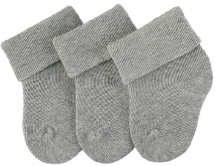 Sterntaler first socks 3-pack zilver gemêleerd Grijs