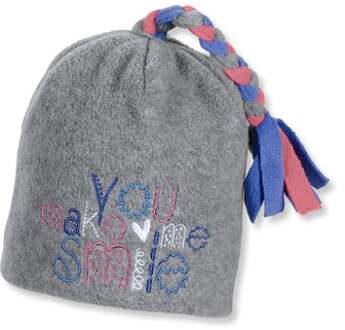 Sterntaler Girl s Beanie zilver melange Grijs - 53 cm