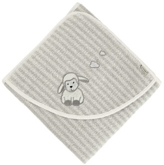 Sterntaler Handdoek met capuchon Stanley grijs 100 x 100 cm - 100x100 cm