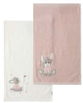 Sterntaler Kinderhanddoek Twin Pack 50 x 30 cm Emmi Girl zacht roze Roze/lichtroze - 50x30 cm