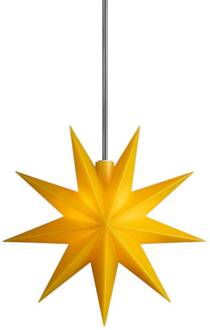 Sterntaler LED-ster, geel, Ø 15 cm, 9 punten, IP44 batterij