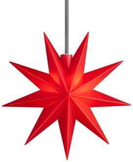 Sterntaler LED-ster, rood, Ø 11 cm, 9 punten, IP44, batterij