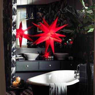 Sterntaler LED-ster, rood, Ø 55 cm, 18 punten, IP44