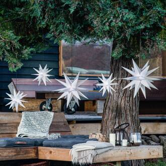 Sterntaler LED-ster, wit, Ø 25 cm, IP44, batterij