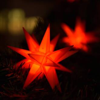Sterntaler Lichtketting Ster, rood, Ø 12 cm 18-tandig 3-lamps.