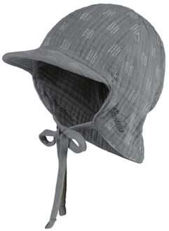Sterntaler Omkeerbare peaked cap met nekbescherming steengroen - 37 cm