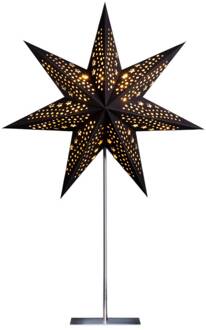 Sterntaler papieren ster, zwart, 7 punten Ø 45 cm hoogte 70 cm