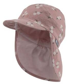 Sterntaler Peaked cap met nekbeschermende bloemen mat roze Roze/lichtroze - 55 cm