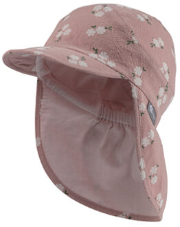 Sterntaler Peaked cap met nekbeschermende bloemen mat roze Roze/lichtroze
