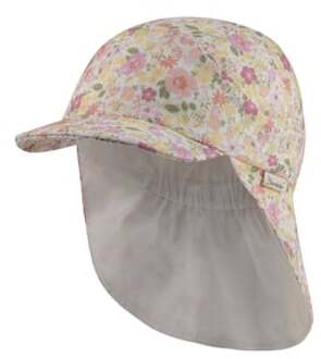Sterntaler Peaked cap met nekbescherming bloemen ecru Beige - 47 cm