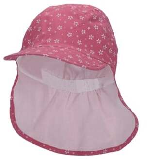 Sterntaler Peaked cap met nekbescherming bloemen roze Roze/lichtroze - 47 cm