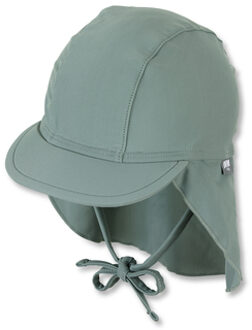 Sterntaler Peaked cap met nekbescherming mat groen