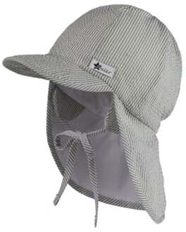 Sterntaler Peaked cap met nekbescherming seersucker lichtgroen - 45 cm