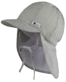 Sterntaler Peaked cap met nekbescherming seersucker lichtgroen