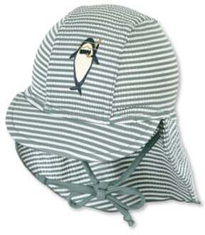Sterntaler Peaked cap met nekbescherming shark donkergroen - 47 cm