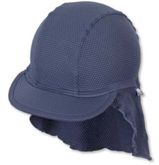 Sterntaler Peaked cap met nekbescherming structuur blauw - 51 cm