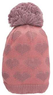 Sterntaler Pom pom hoed harten roze Roze/lichtroze - 53 cm