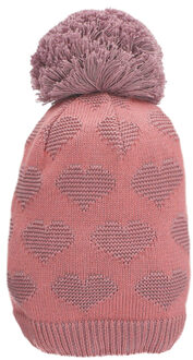 Sterntaler Pom pom hoed harten roze Roze/lichtroze - 55 cm