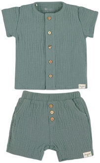 Sterntaler Set shirt met korte broek donkergroen - 68