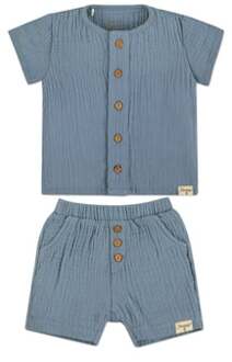 Sterntaler Set shirt met korte broek lichtblauw - 56