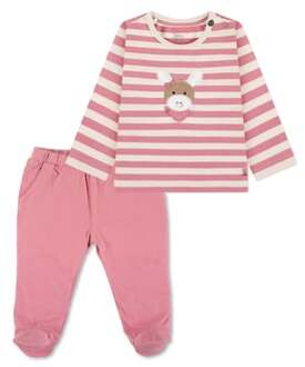 Sterntaler Set shirt met lange mouwen en broek roze Roze/lichtroze - 56